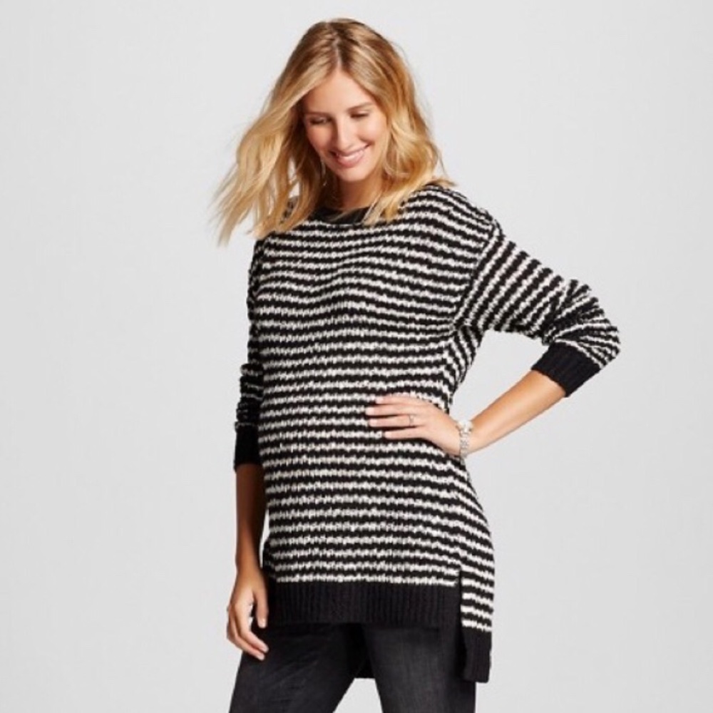 Striped maternity sweater
